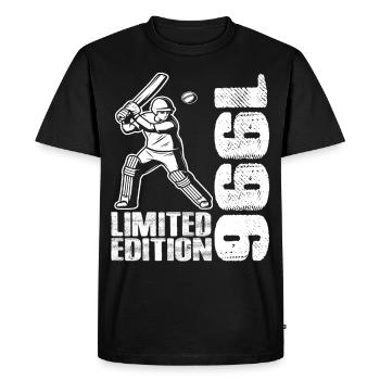 Limited Edition 1996 Limited Edition Cricket - Men's Premium Organic T-Shirt - black - Front - Nico (187cm)