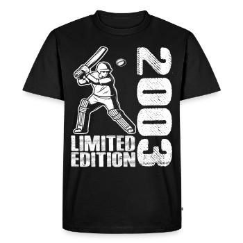 Édition limitée 2003 Édition limitée Cricket - T-shirt Premium bio Homme - noir - Devant - Nico (187cm)