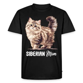 Chat Sibérien Sibirische Katze - T-shirt Premium bio Homme - noir - Devant - Nico (187cm)