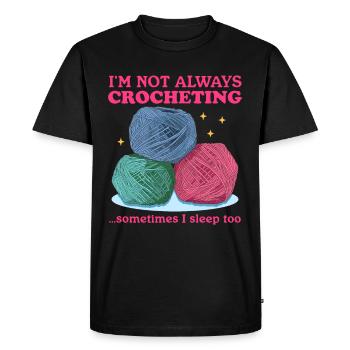 Crochet Crochet fil cadeau - T-shirt Premium bio Homme - noir - Devant - Nico (187cm)