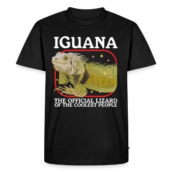 Cadeau d’iguane, de lézard, de reptile iguanes, - T-shirt Premium bio Homme - noir - Devant - Nico (187cm)