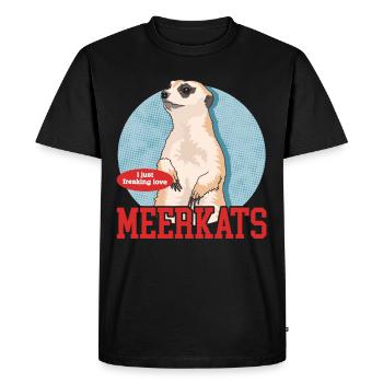Suricate Drôle Cadeau de Suricate - T-shirt Premium bio Homme - noir - Devant - Nico (187cm)