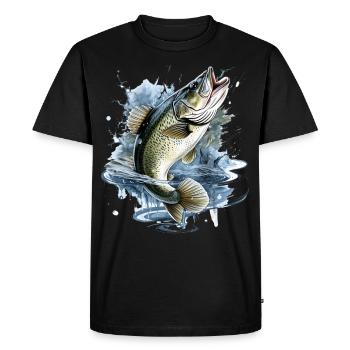 Poisson bar - T-shirt Premium bio Homme - noir - Devant - Nico (187cm)