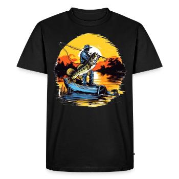 Poisson bar - T-shirt Premium bio Homme - noir - Devant - Nico (187cm)