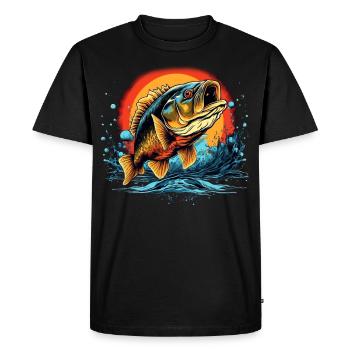 Poisson bar - T-shirt Premium bio Homme - noir - Devant - Nico (187cm)