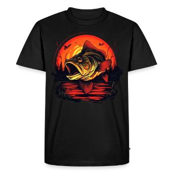 Poisson bar - T-shirt Premium bio Homme - noir - Devant - Nico (187cm)