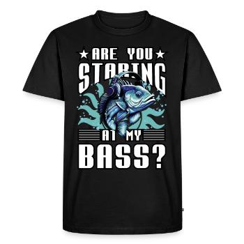 Regardez-vous ma basse ? - T-shirt Premium bio Homme - noir - Devant - Nico (187cm)
