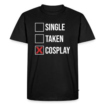 Single Taken Cosplay Drôle Costume Médiéval - T-shirt Premium bio Homme - noir - Devant - Nico (187cm)