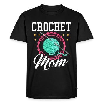 Crochet Maman Crochet Fil Cadeau - T-shirt Premium bio Homme - noir - Devant - Nico (187cm)