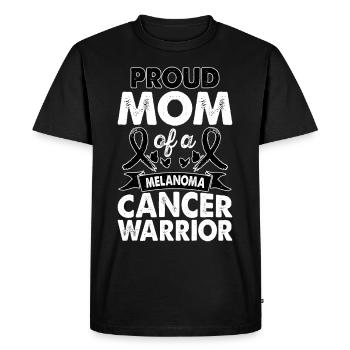 Mom Of Melanoma Cancer Warrior Awareness Month - Men's Premium Organic T-Shirt - black - Front - Nico (187cm)