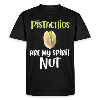 Pistachios are mine - Men's Premium Organic T-Shirt - black - Front - Nico (187cm)