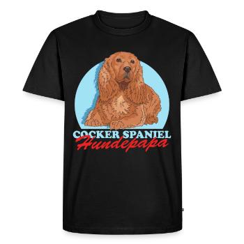 Cocker Spaniel Dog Dad Cocker Spaniel Gift - Men's Premium Organic T-Shirt - black - Front - Nico (187cm)