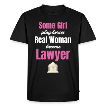Some Girls Play Horse To Be Real Women - Men's Premium Organic T-Shirt - black - Front - Nico (187cm)