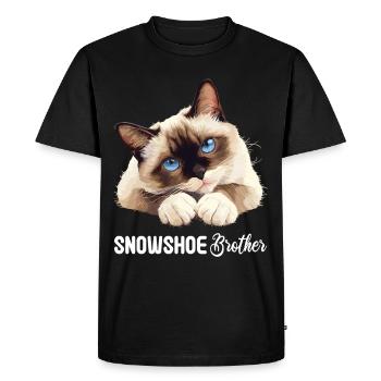 Chaton raquette Chat raquette - T-shirt Premium bio Homme - noir - Devant - Nico (187cm)