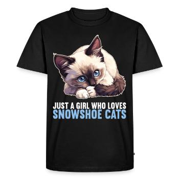 Chaton raquette Chat raquette - T-shirt Premium bio Homme - noir - Devant - Nico (187cm)