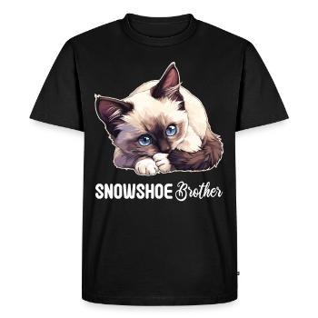 Chaton raquette Chat raquette - T-shirt Premium bio Homme - noir - Devant - Nico (187cm)