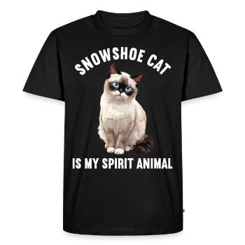 Chaton raquette Chat raquette - T-shirt Premium bio Homme - noir - Devant - Nico (187cm)