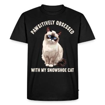 Chaton raquette Chat raquette - T-shirt Premium bio Homme - noir - Devant - Nico (187cm)
