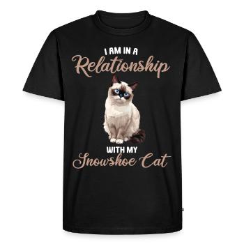 Chaton raquette Chat raquette - T-shirt Premium bio Homme - noir - Devant - Nico (187cm)