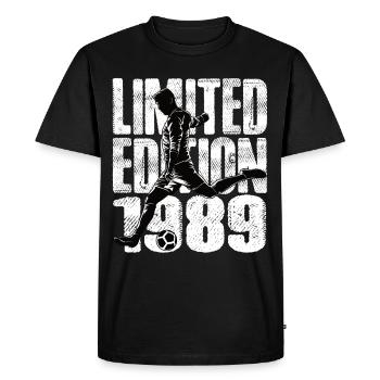 Édition limitée 1989 Édition limitée Football - T-shirt Premium bio Homme - noir - Devant - Nico (187cm)