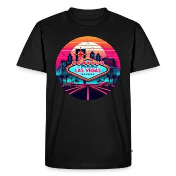 Sunset over Las Vegas - Men's Premium Organic T-Shirt - black - Front - Nico (187cm)