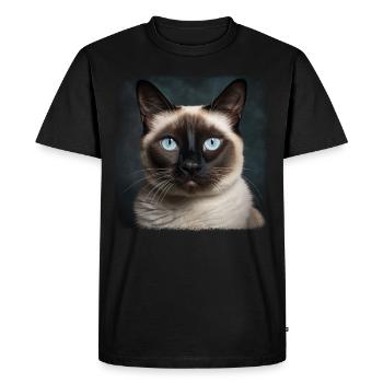 Chaton raquette Chat raquette - T-shirt Premium bio Homme - noir - Devant - Nico (187cm)