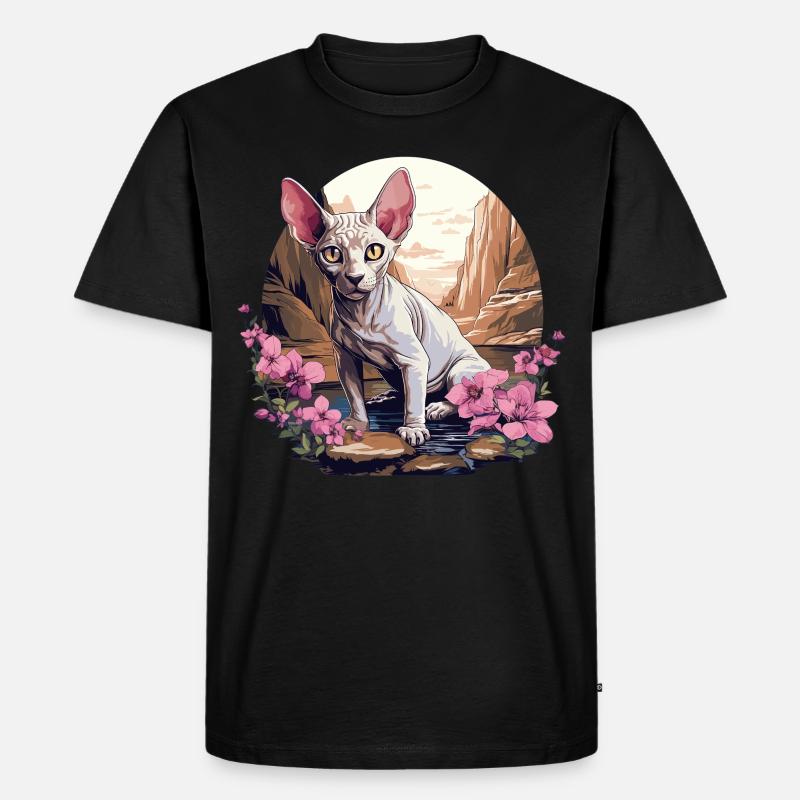 Sphynx Kätzchen Sphynx Katze - Männer Premium Bio T-Shirt - Schwarz