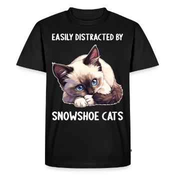 Chaton raquette Chat raquette - T-shirt Premium bio Homme - noir - Devant - Nico (187cm)