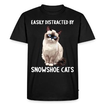 Chaton raquette Chat raquette - T-shirt Premium bio Homme - noir - Devant - Nico (187cm)