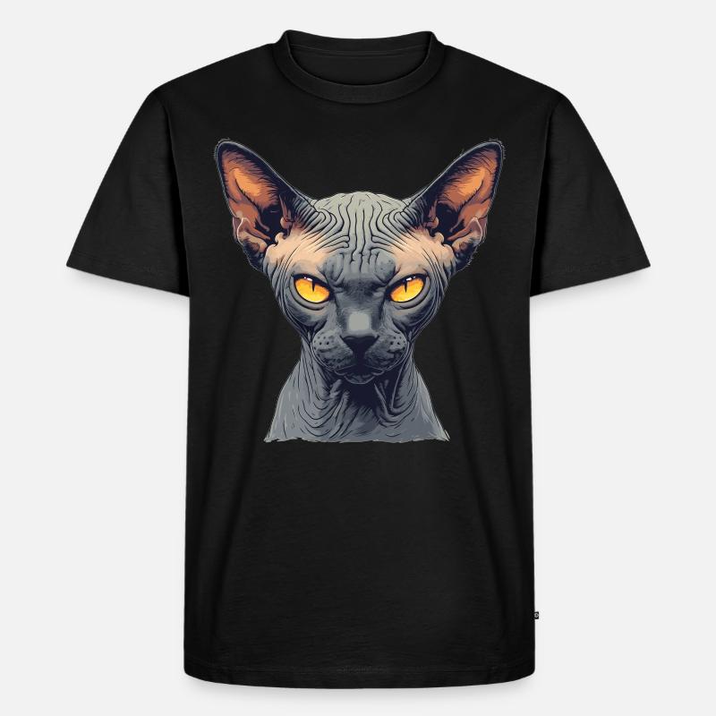Sphynx Kätzchen Sphynx Katze - Männer Premium Bio T-Shirt - Schwarz
