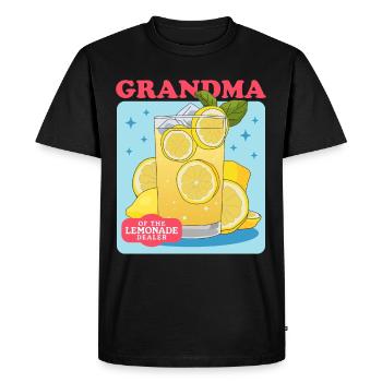 Limonade citron effervescent Stand cadeau - T-shirt Premium bio Homme - noir - Devant - Nico (187cm)