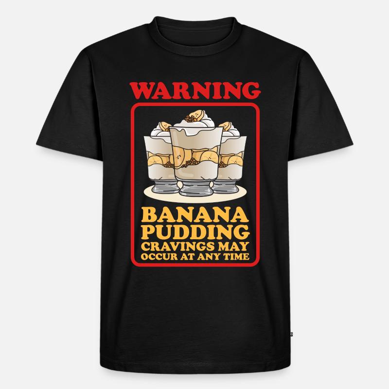 Bananenpudding Bananen-Pudding Geschenk - Männer Premium Bio T-Shirt - Schwarz