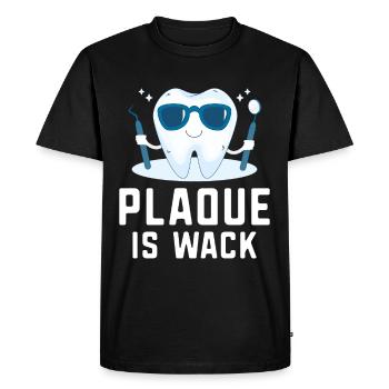 Plaque is Wack Doctor Dental Hygienist Dentist - Men's Premium Organic T-Shirt - black - Front - Nico (187cm)