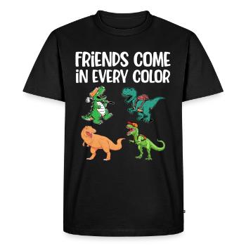 Dinosaure Dino préhistorique futur - T-shirt Premium bio Homme - noir - Devant - Nico (187cm)