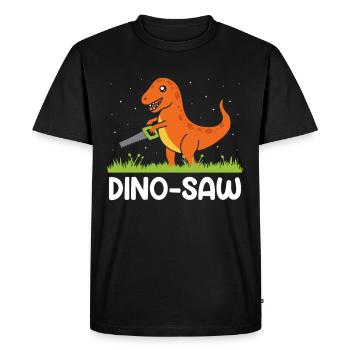 Dinosaure Dino préhistorique futur - T-shirt Premium bio Homme - noir - Devant - Nico (187cm)