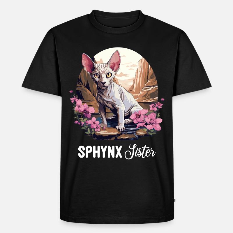 Chaton Sphynx Chat Sphynx - T-shirt Premium bio Homme - noir