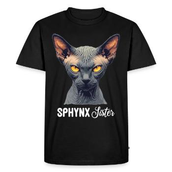 Chaton Sphynx Chat Sphynx - T-shirt Premium bio Homme - noir - Devant - Nico (187cm)