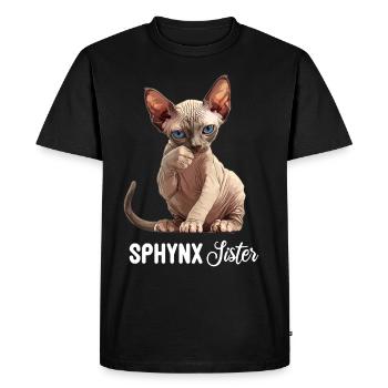 Sphynx Chaton Sphynx Chat - T-shirt Premium bio Homme - noir - Devant - Nico (187cm)
