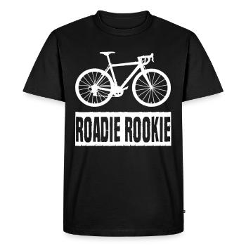 Roadie Rookie Vélo de route Vélo de route Vélo de route - T-shirt Premium bio Homme - noir - Devant - Nico (187cm)