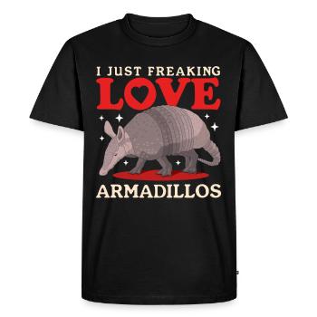 Armadillo Funny Nine-Banded Armadillos Gift - Men's Premium Organic T-Shirt - black - Front - Nico (187cm)
