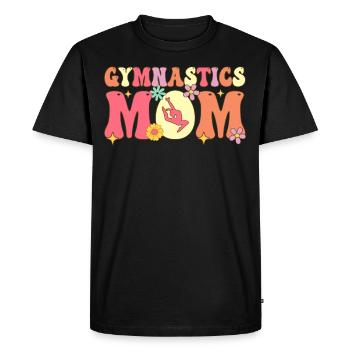 Gymnastique Maman Groovy Gymnaste Acrobate - T-shirt Premium bio Homme - noir - Devant - Nico (187cm)