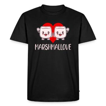 Marshmallove Marshmallow Puns Cocoa Rv Mountain - Men's Premium Organic T-Shirt - black - Front - Nico (187cm)