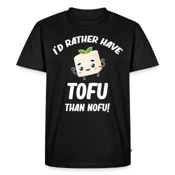 I'd rather have tofu than nofu tempeh Asian miso - Men's Premium Organic T-Shirt - black - Front - Nico (187cm)