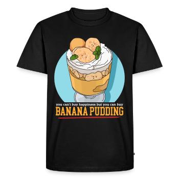 Banana Pudding Banana Pudding Gift - Men's Premium Organic T-Shirt - black - Front - Nico (187cm)