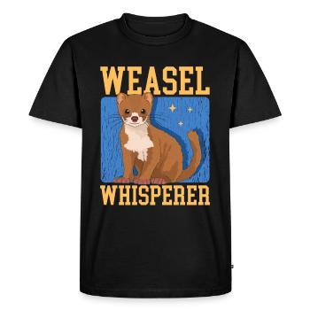 Weasel Mouse Weasel Hermännchen Gift - Men's Premium Organic T-Shirt - black - Front - Nico (187cm)