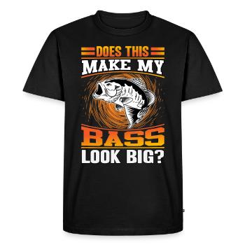 Does this make my Bass look Big? - Men's Premium Organic T-Shirt - black - Front - Nico (187cm)