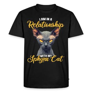 Chaton Sphynx Chat Sphynx - T-shirt Premium bio Homme - noir - Devant - Nico (187cm)