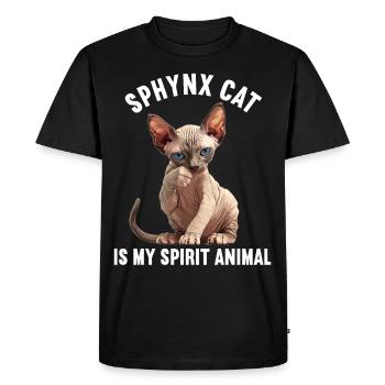 Chaton Sphynx Chat Sphynx - T-shirt Premium bio Homme - noir - Devant - Nico (187cm)
