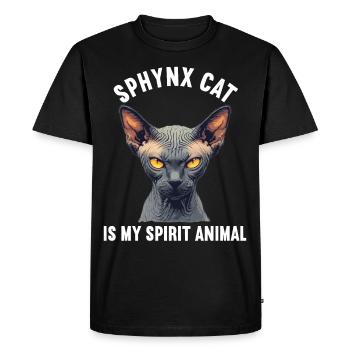 Chaton Sphynx Chat Sphynx - T-shirt Premium bio Homme - noir - Devant - Nico (187cm)