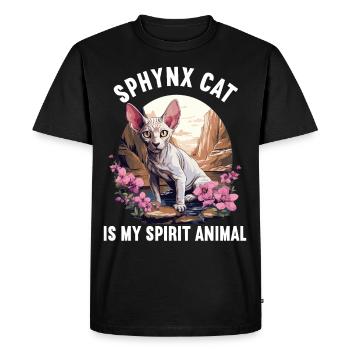 Chaton Sphynx Chat Sphynx - T-shirt Premium bio Homme - noir - Devant - Nico (187cm)